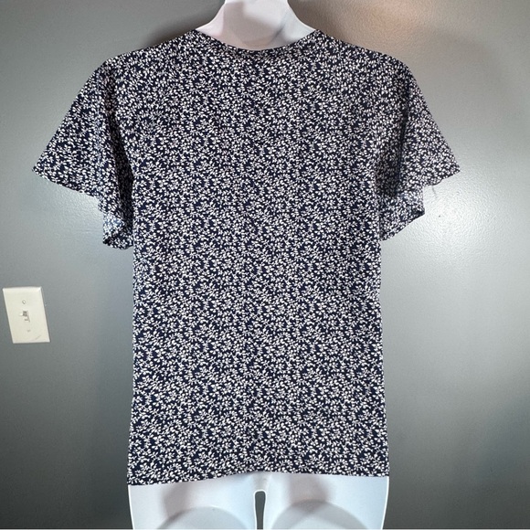 Emery Rose Navy Floral Print Blouse – Size 2XL - Picture 5 of 11